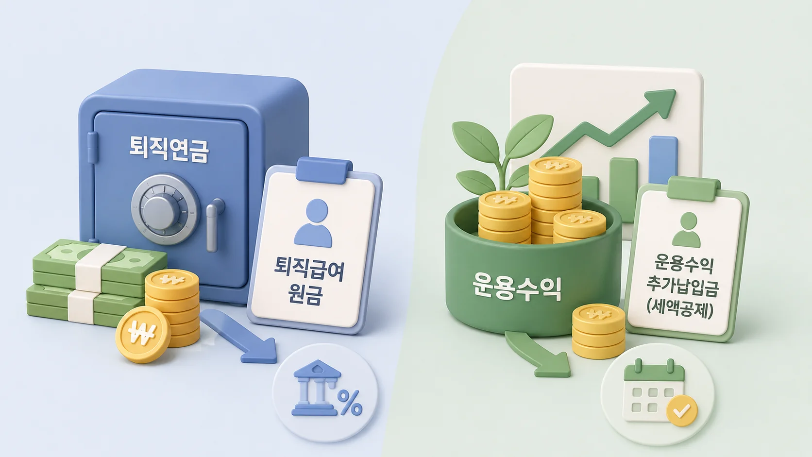퇴직연금 퇴직급여 원금과 운용수익 과세 방식 구분